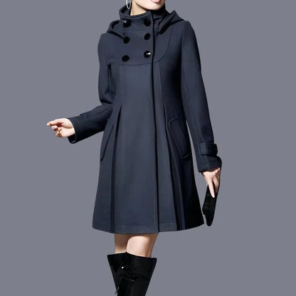Aveline™ – Elegant Winter Coat with High Collar