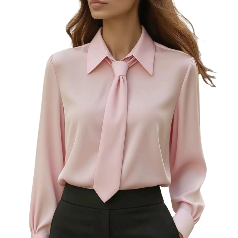 JONNIE™ – Långärmad skjorta med modern Tie Detail