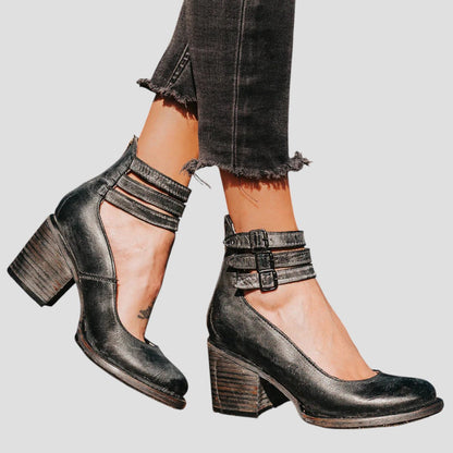 Marrowen™ Double-Strap Block Heel Boots