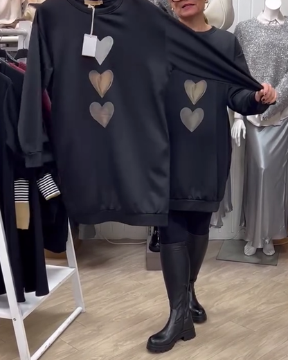 BRIANA™ - Avslappnad sweatshirtklänning