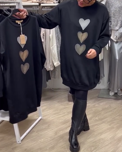 BRIANA™ - Avslappnad sweatshirtklänning