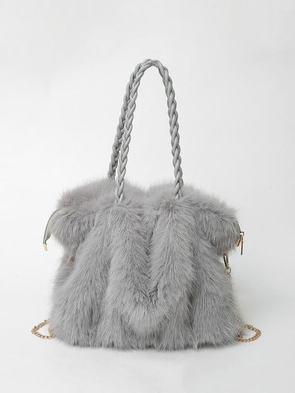 LuxeFrost™ – Plush Faux-Fur Shoulder Bag