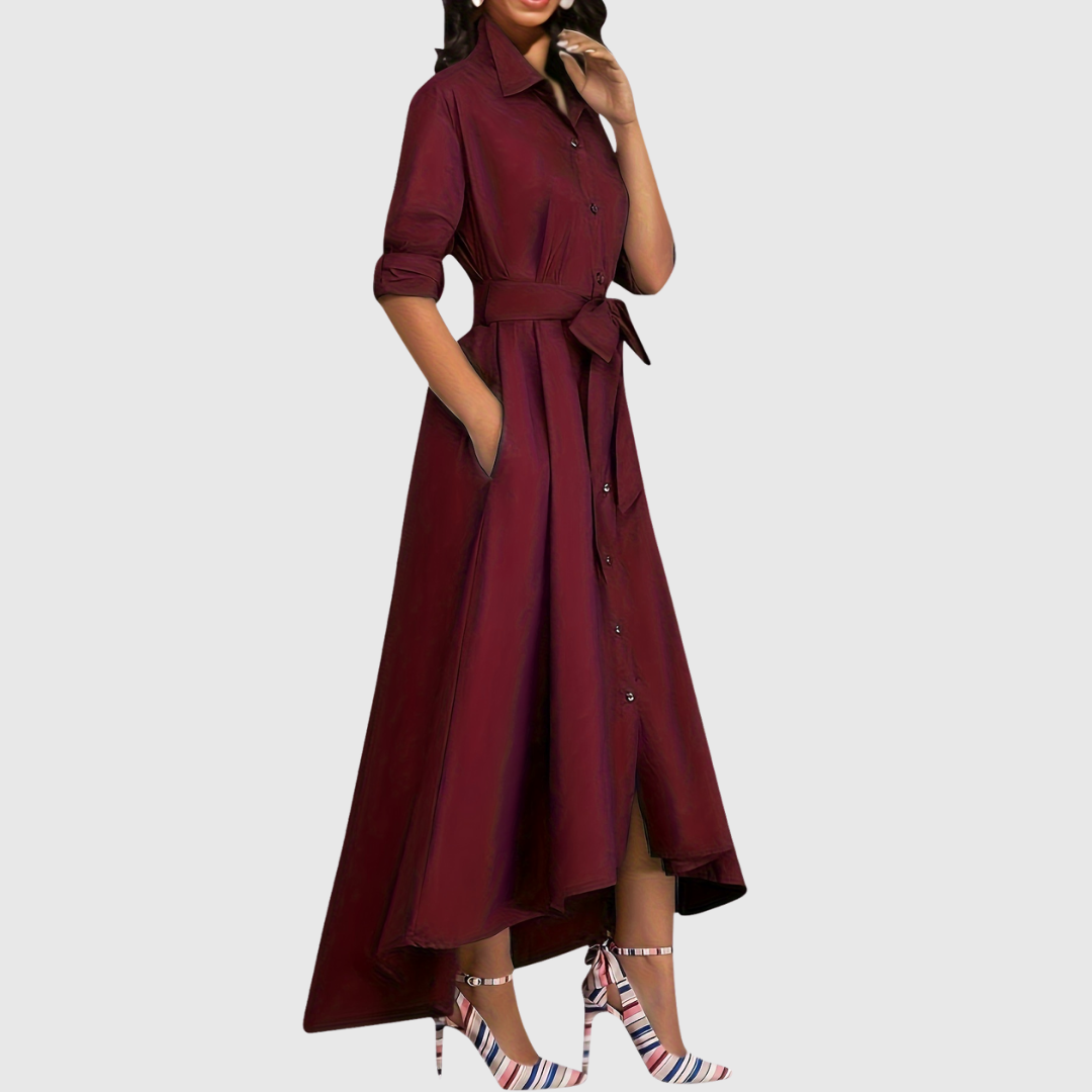 Livienne | Elegant maxiklänning med knappar framtill