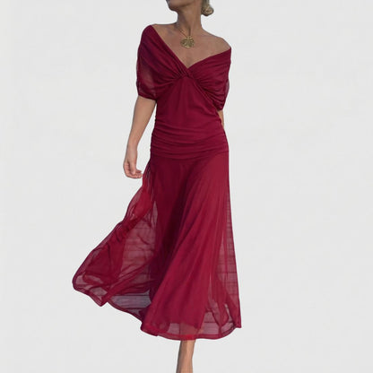 Harper - Elegant Röd Klänning