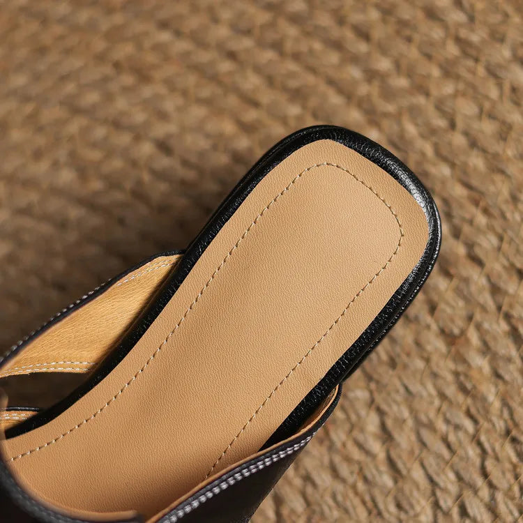Selara™ Leather Cut-Out Mules