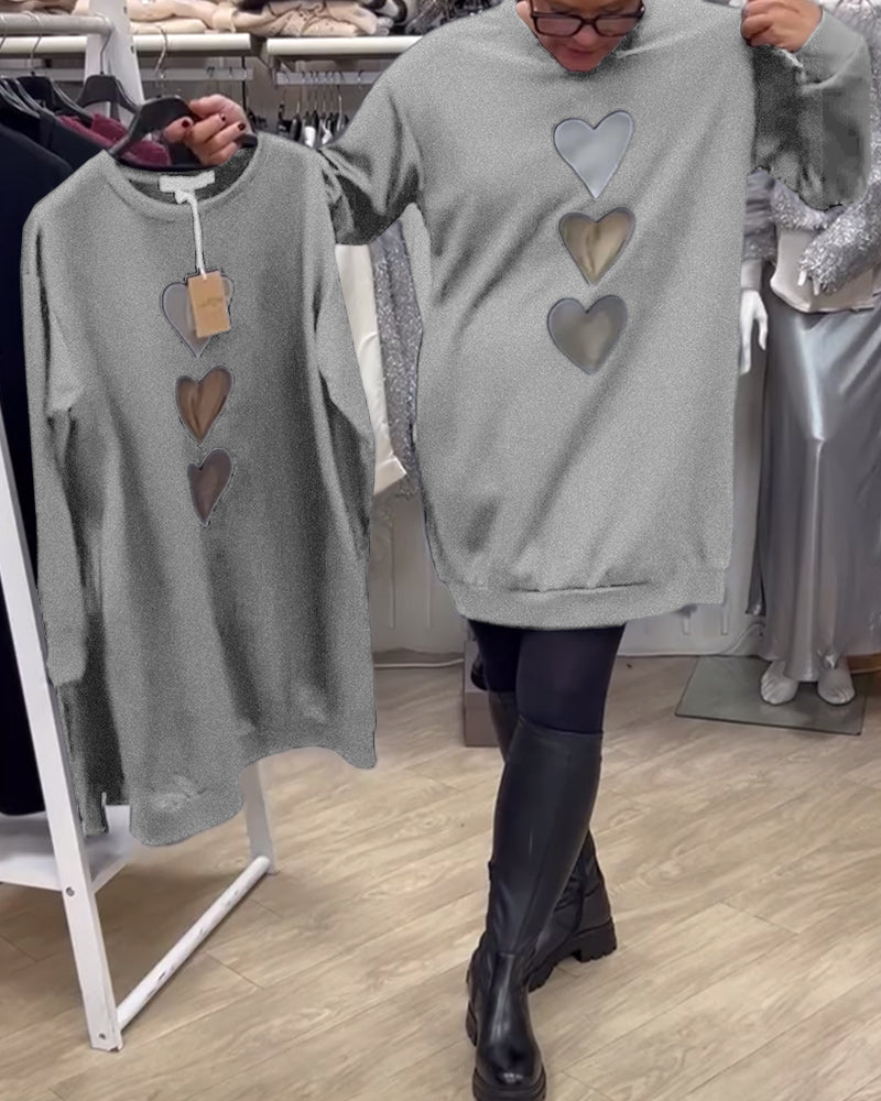 BRIANA™ - Avslappnad sweatshirtklänning