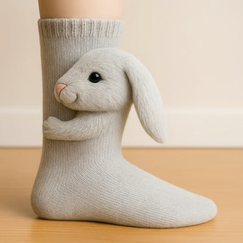 Bunelle™ – Plush Bunny Slipper Socks