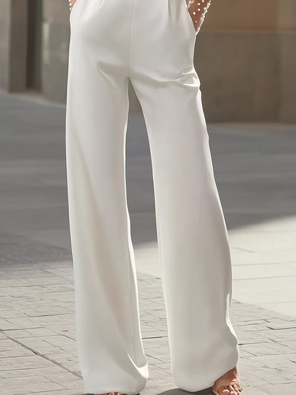 Araminta | Pärlprydnadsvit Jumpsuit