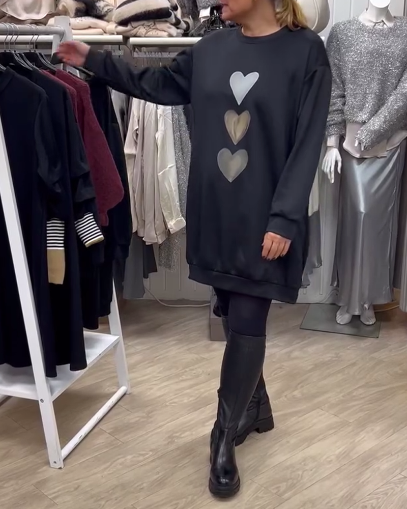 BRIANA™ - Avslappnad sweatshirtklänning
