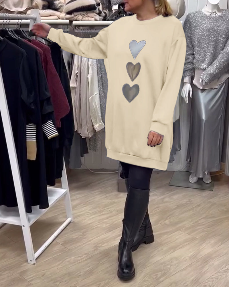 BRIANA™ - Avslappnad sweatshirtklänning