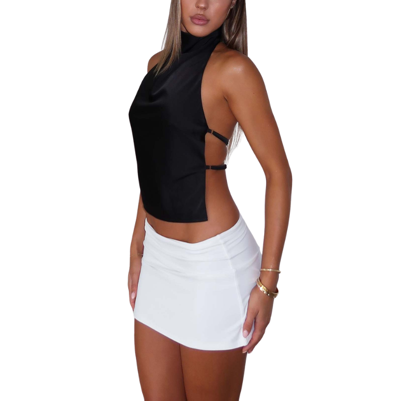 CHINIE™ – Snygg ärmlös blus med halterneck