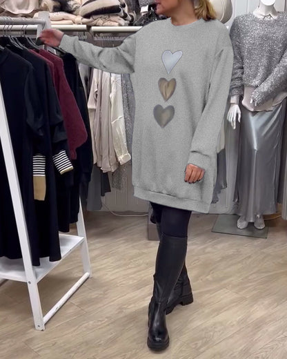 BRIANA™ - Avslappnad sweatshirtklänning