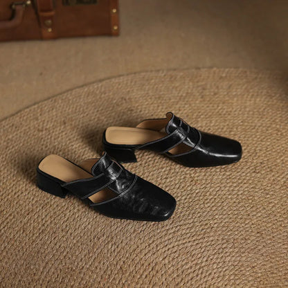 Selara™ Leather Cut-Out Mules