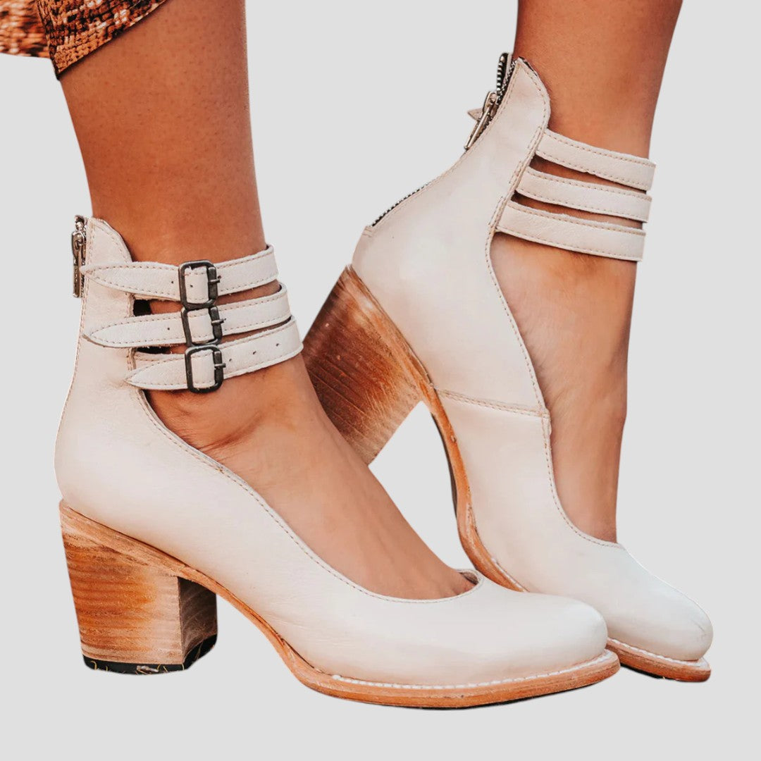 Marrowen™ Double-Strap Block Heel Boots