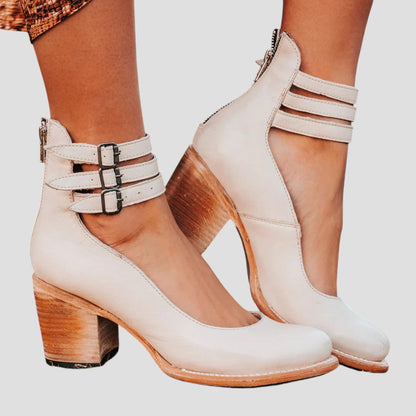 Marrowen™ Double-Strap Block Heel Boots