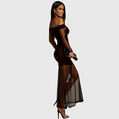 Evangeline | Elegant Off-Shoulder Aftonklänning