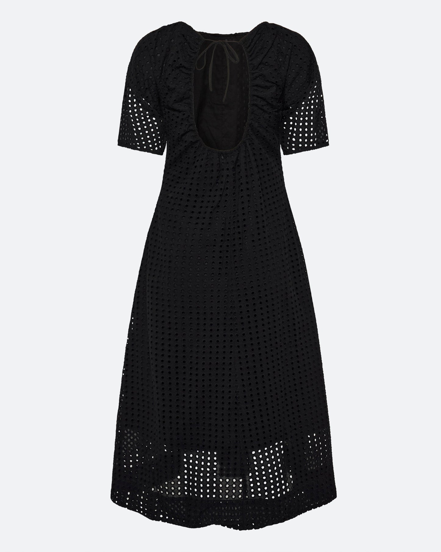 Freja™ | Alice midi dress in broderie anglaise | Black