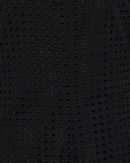 Freja™ | Alice midi dress in broderie anglaise | Black