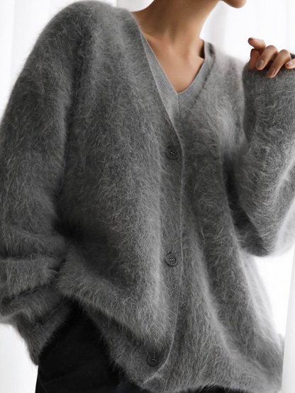 Lillian™ Cozy Fuzzy Knit Cardigan