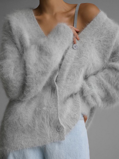 Lillian™ Cozy Fuzzy Knit Cardigan