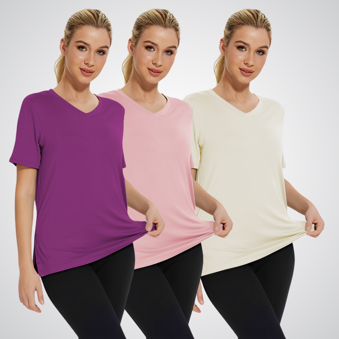 SELENA™ - Avslappnad lös passformad t-shirt (3-pack)