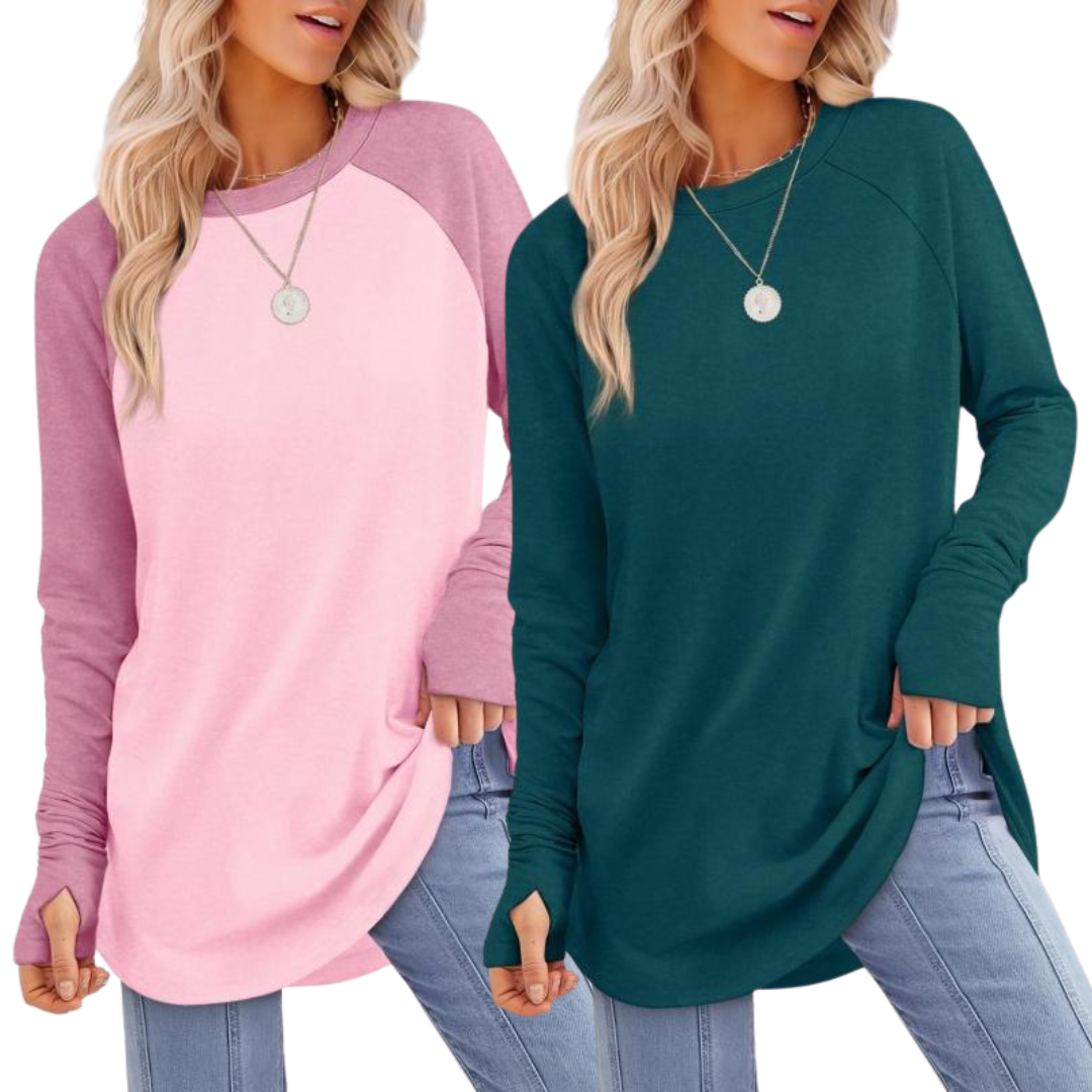 ZARITA™ - Mysig långärmad tunika med tumhål