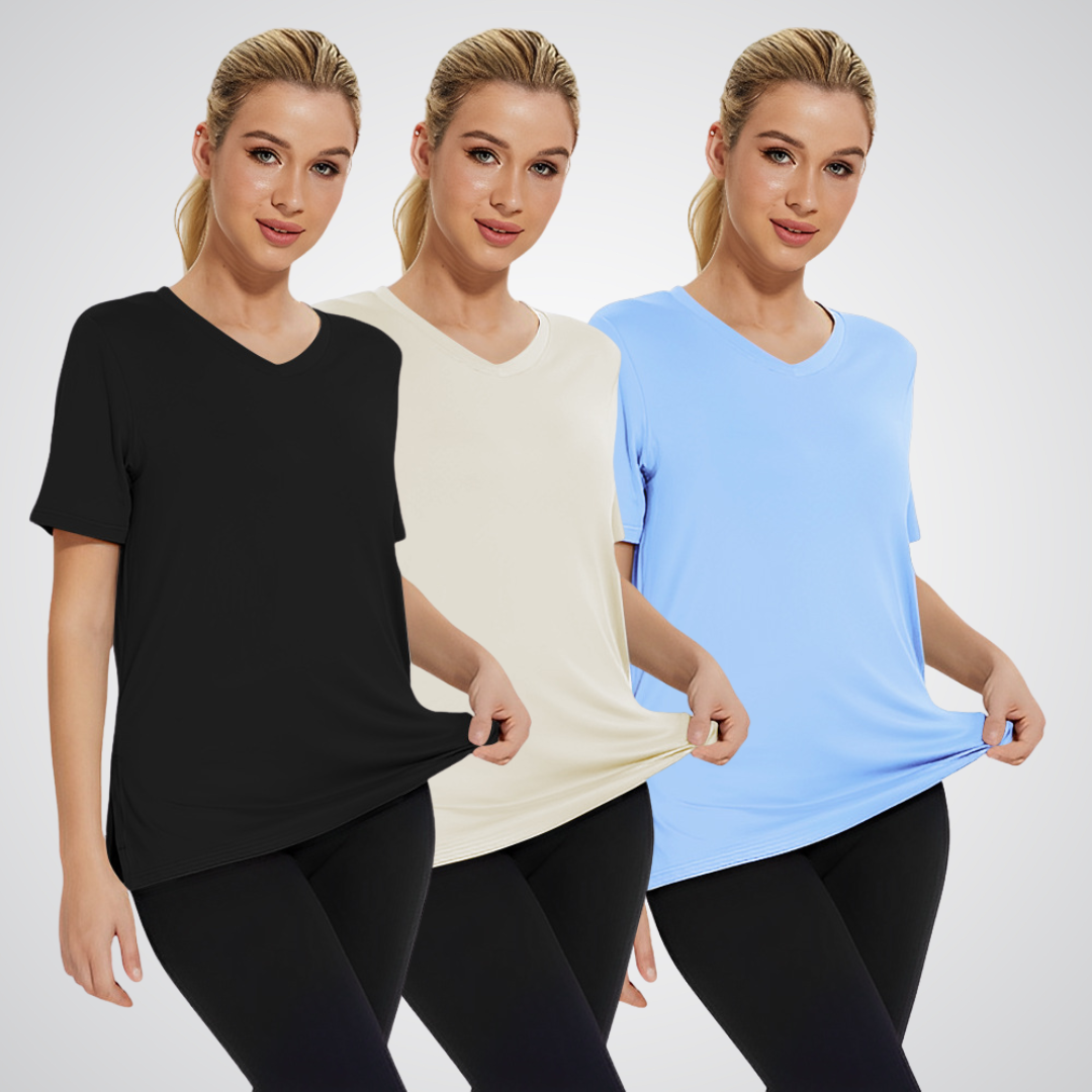 SELENA™ - Avslappnad lös passformad t-shirt (3-pack)
