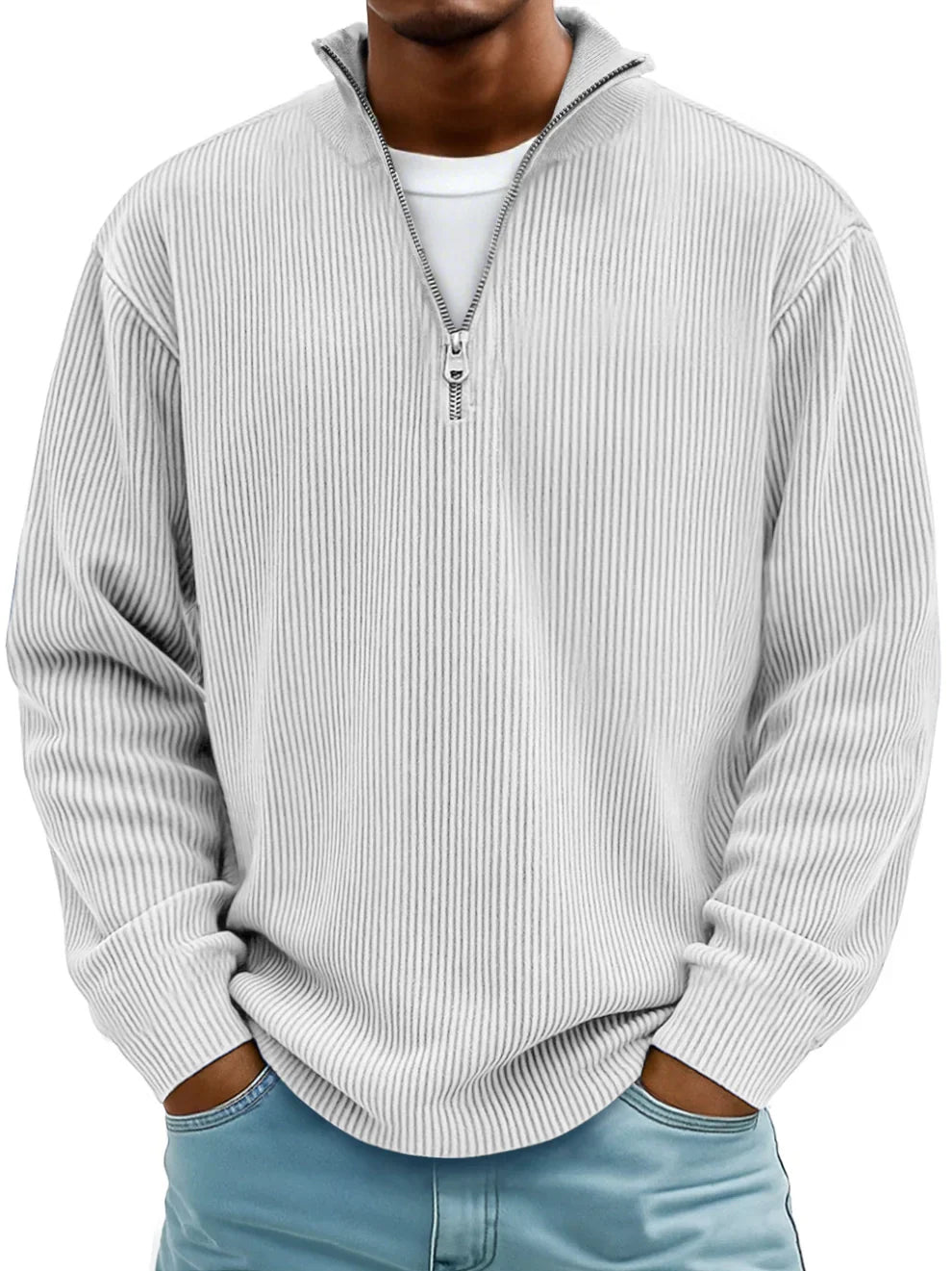 Atlas™ – Ribbed Half-Zip Knit
