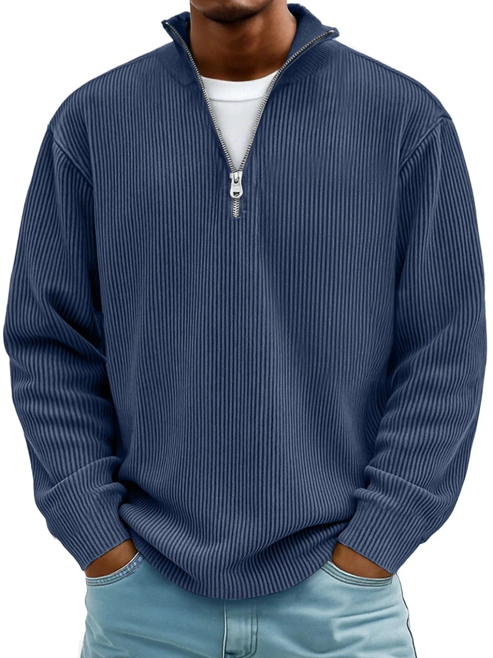 Atlas™ – Ribbed Half-Zip Knit