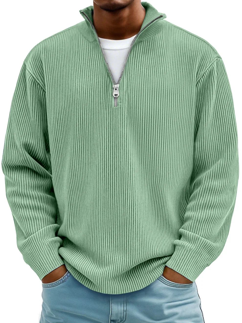 Atlas™ – Ribbed Half-Zip Knit