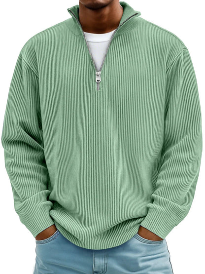 Atlas™ – Ribbed Half-Zip Knit