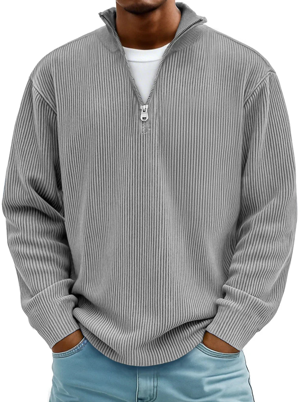 Atlas™ – Ribbed Half-Zip Knit