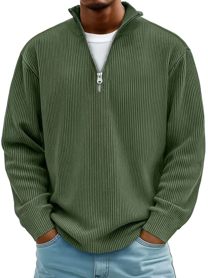 Atlas™ – Ribbed Half-Zip Knit