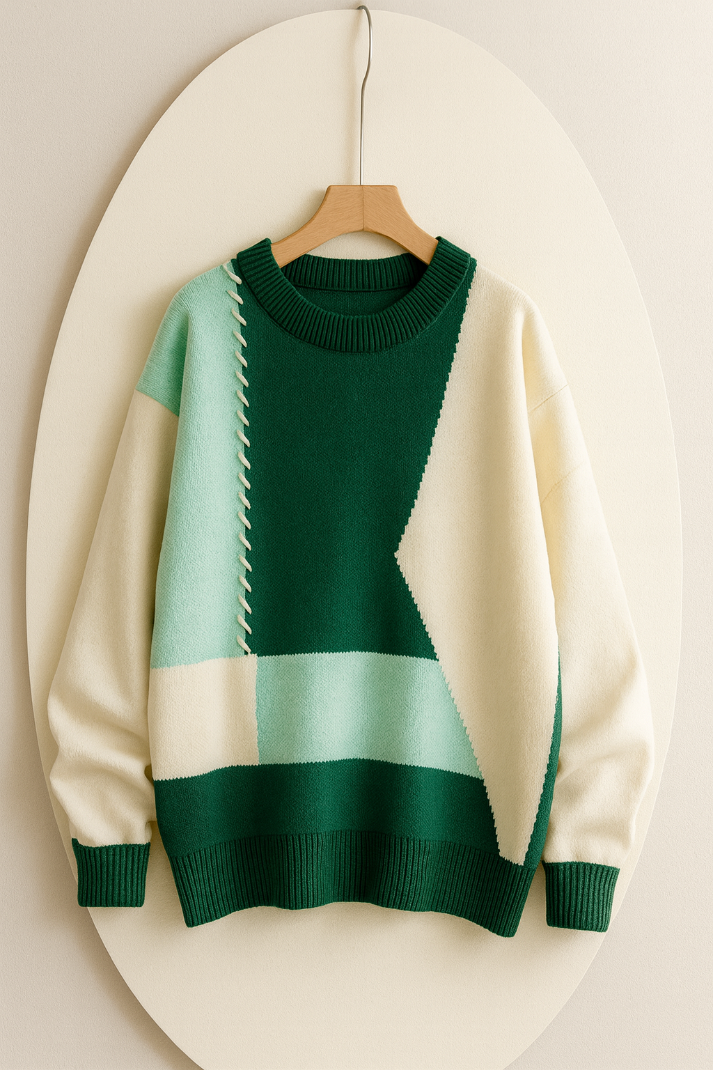 PatchKnit™ Sweater – Retro Colour Block