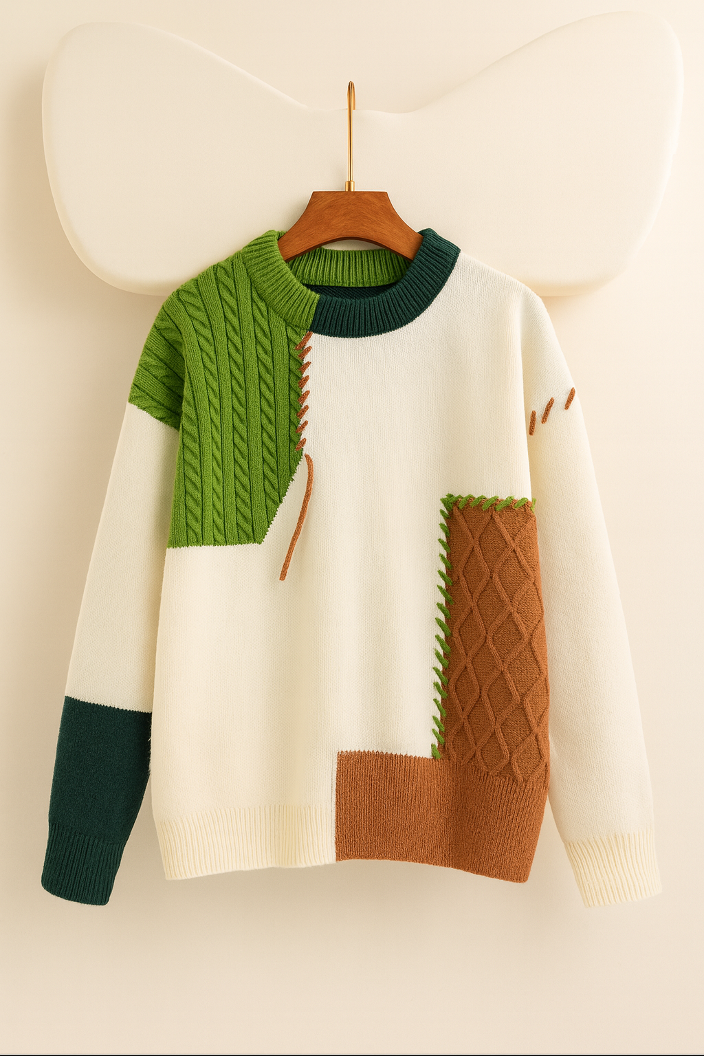 PatchKnit™ Sweater – Retro Colour Block