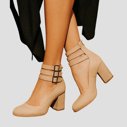 Marrowen™ Double-Strap Block Heel Boots