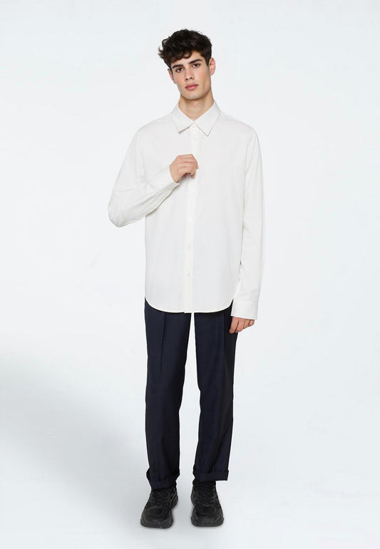 Freja™ | Curtis long sleeve shirt | Blanc de blanc