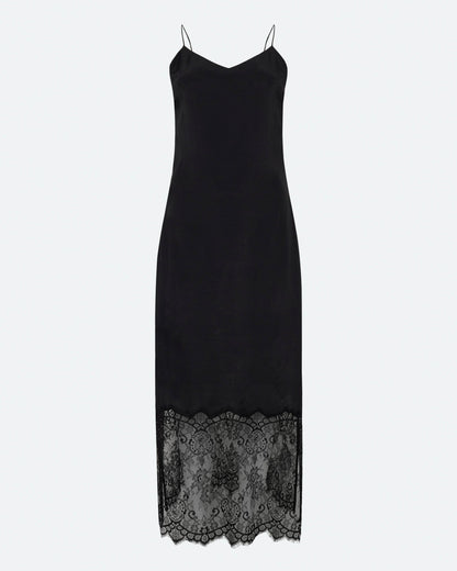 Freja™ | Elly midi dress with lace | Black