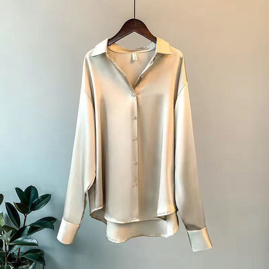 FLORENCE™ | Silkeslen långärmad blus
