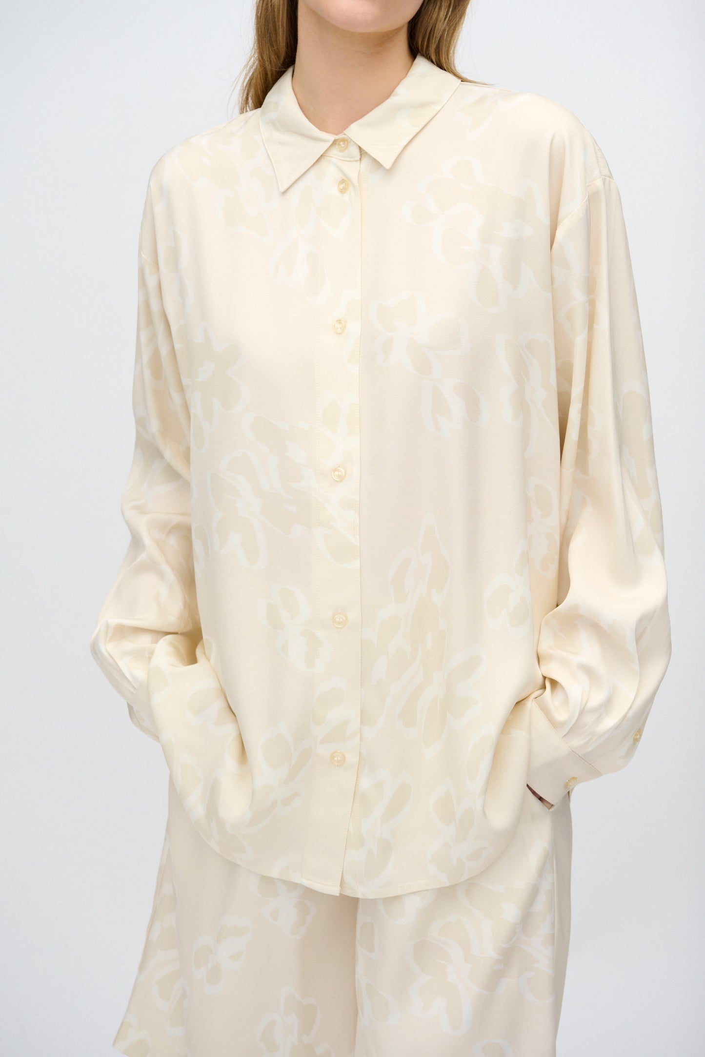 Freja™ | Harper long sleeve shirt | Buttercream