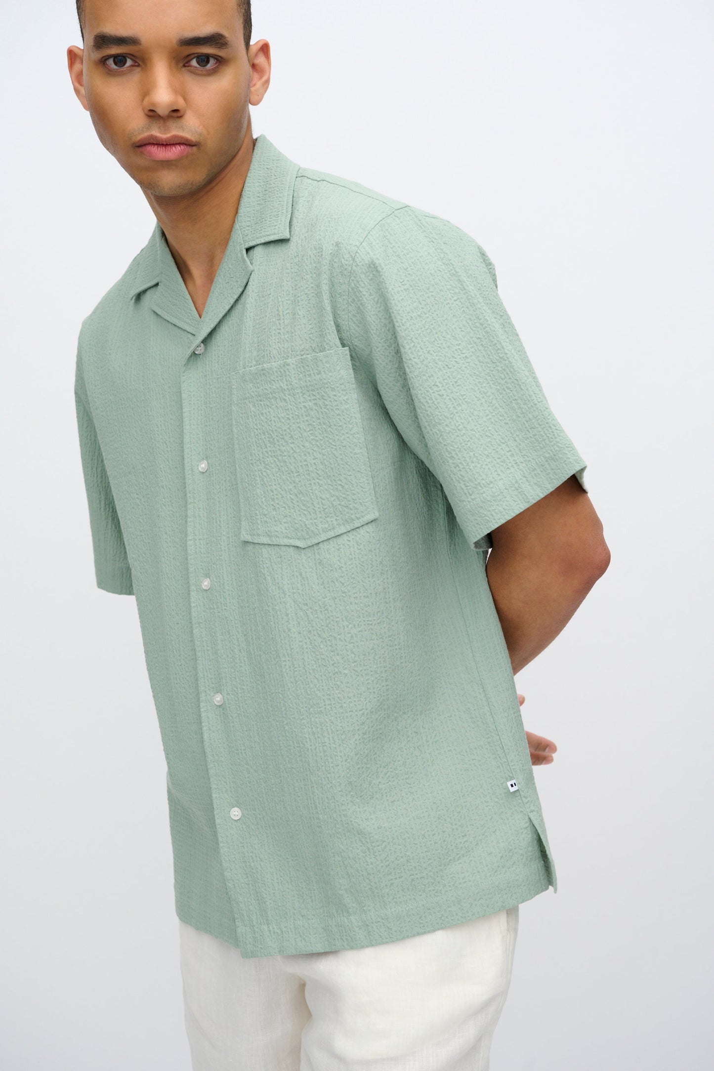 Freja™ | Hayden casual short sleeve shirt | Ice green