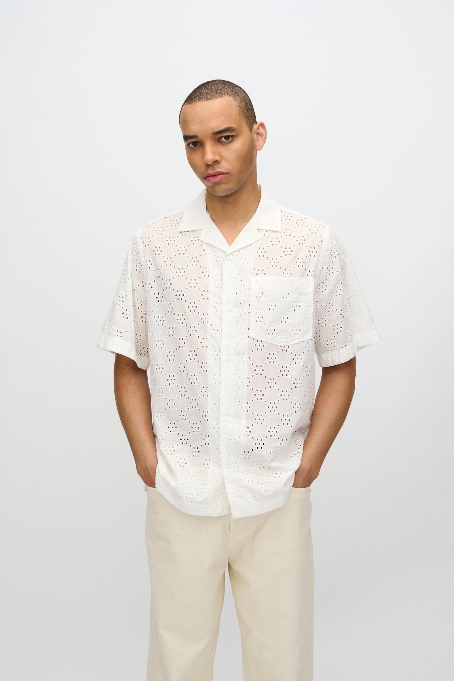 Freja™ | Hayden Casual Short Sleeve Shirt | Coconut Milk