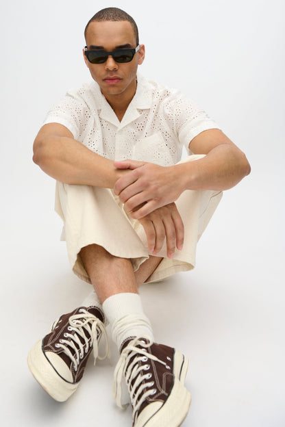 Freja™ | Hayden Casual Short Sleeve Shirt | Coconut Milk