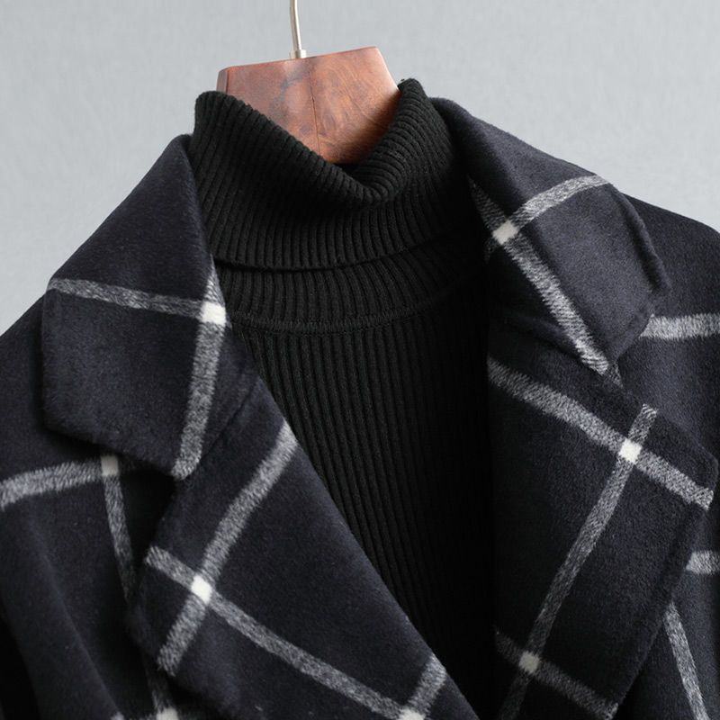 Valmere™ – Tailored Check Wool Coat