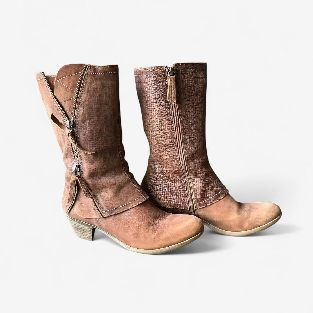 Loréna™ Panel-Stitch Mid-Calf Boots