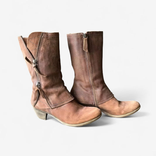 Loréna™ Panel-Stitch Mid-Calf Boots