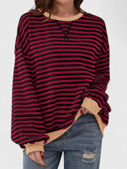 Sharon™ Cozy Striped Knit Sweater