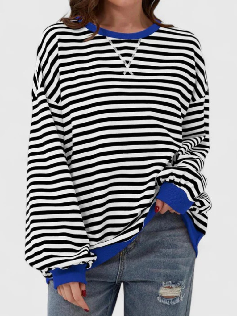 Sharon™ Cozy Striped Knit Sweater
