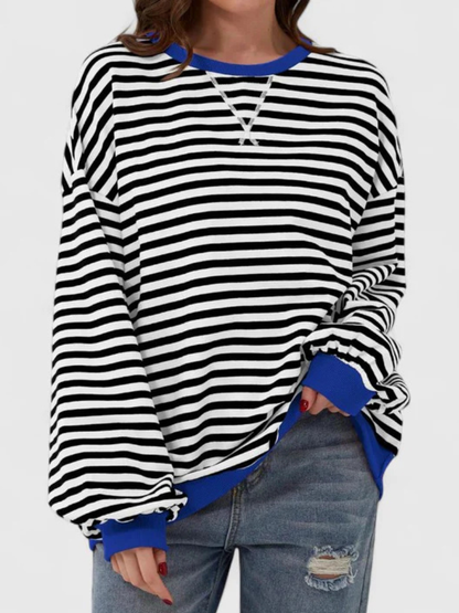 Sharon™ Cozy Striped Knit Sweater
