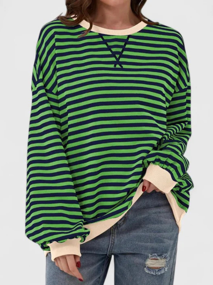 Sharon™ Cozy Striped Knit Sweater